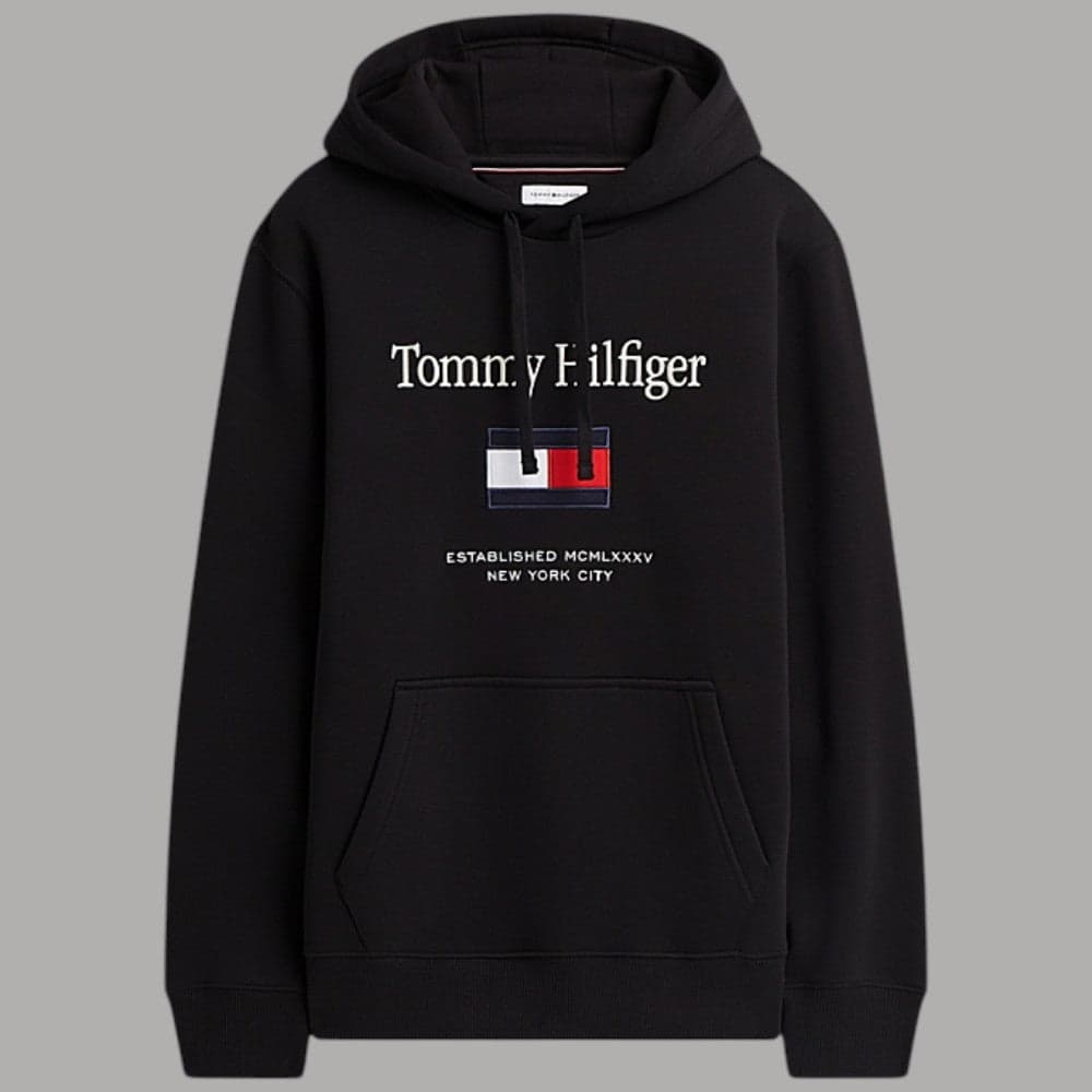 Felpa con cappuccio Tommy Hilfiger logo ricamato - 5