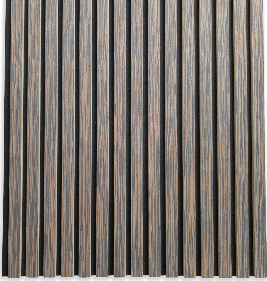 Pannello acustico a lamelli Ebano in vero legno, fibra di legno e feltro – 12 × 600 × 2900 mm – 1,74 m² - 4