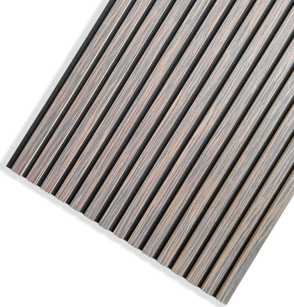 Pannello acustico a lamelli Ebano in vero legno, fibra di legno e feltro – 12 × 600 × 2900 mm – 1,74 m² - 5
