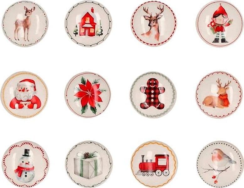 Home in Rombo Set 4 Tappi per Bottiglia Natalizi in Sughero e Ceramica, Decorazioni Assortite Cerbiatto, Casetta, Renna ed Elfo - 2