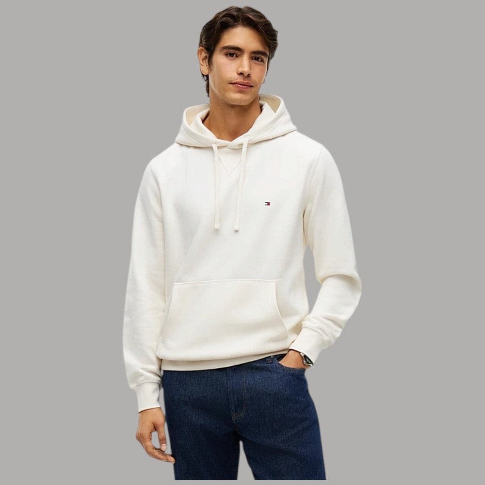 Felpa con cappuccio Tommy Hilfiger logo ricamato marrone - 6