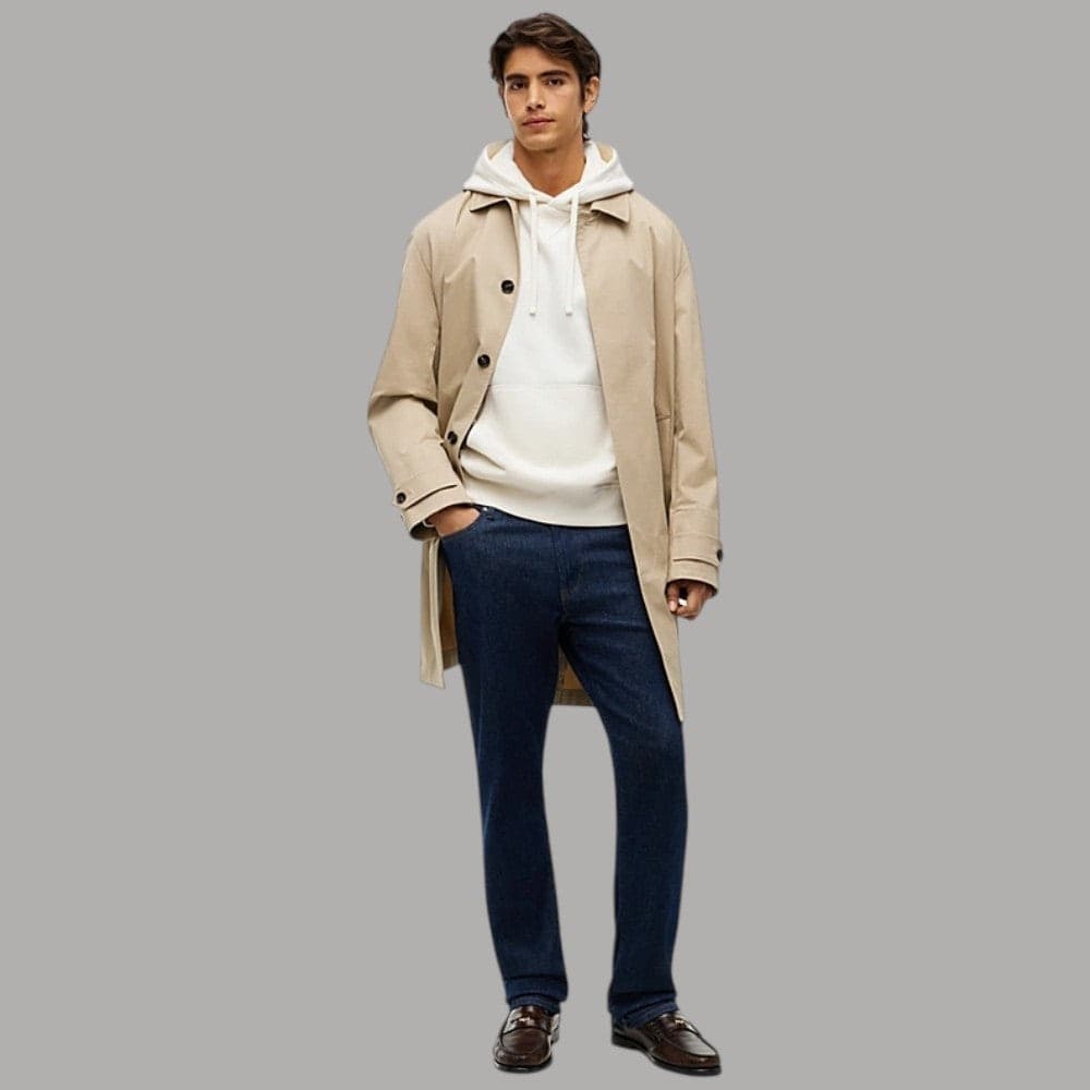 Felpa con cappuccio Tommy Hilfiger logo ricamato marrone - 9