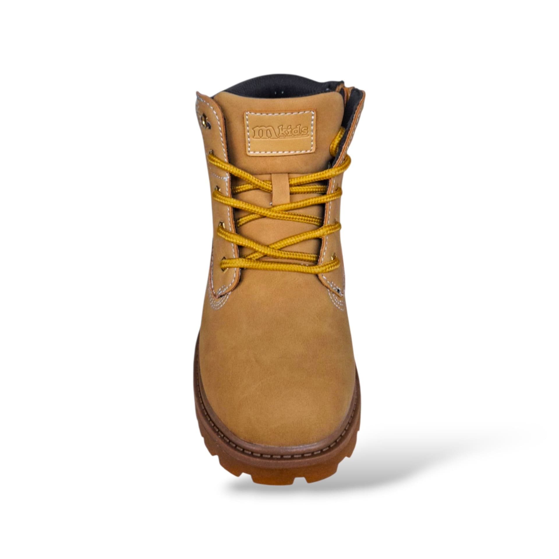 Melania MG25165 – Scarponcini boscaiolo bambini e ragazzi in pelle camel e marrone - 4