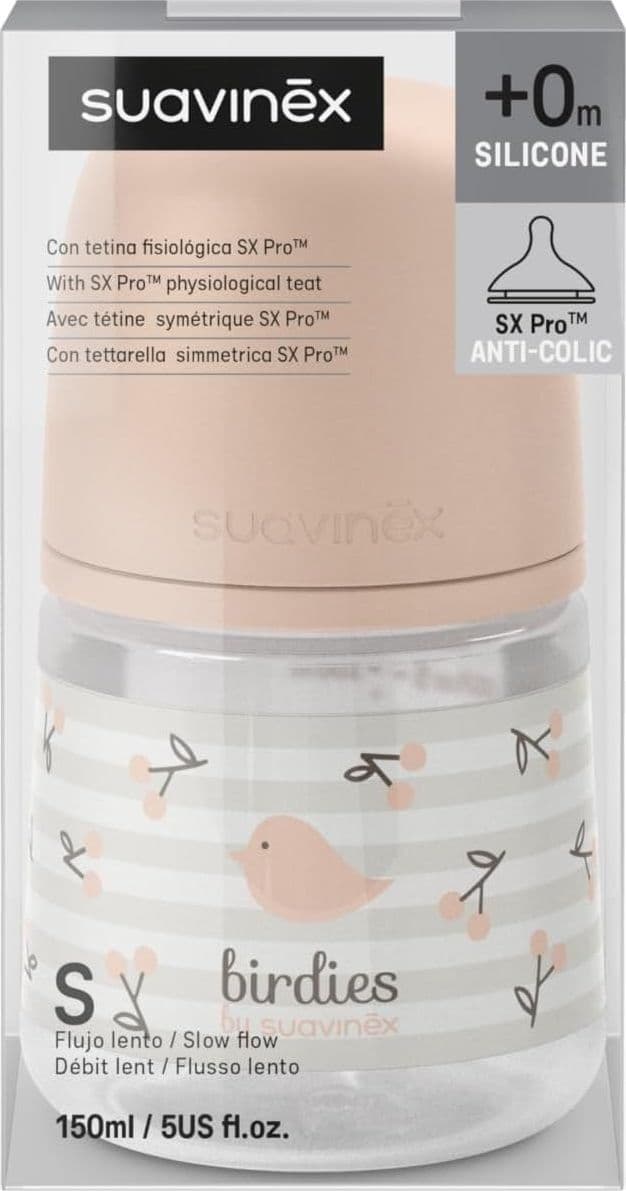 Suavinex - Biberon Birdies Flusso Lento 120 ml - 6
