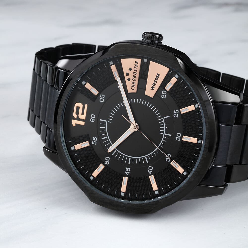 Orologio Chronostar Brave Uomo Nero Acciaio (R3753115001) - 5