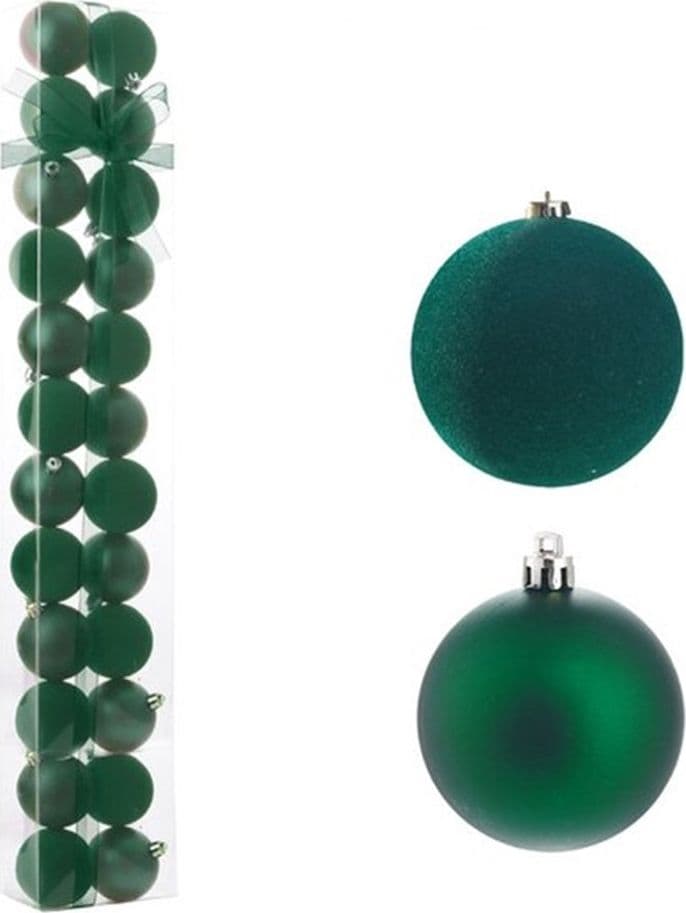 SET 24 SFERE PALLINE NATALIZIE PVC DA 5CM FINITURA VELLUTO/MATT DECORAZIONI ALBERO NATALE - 8