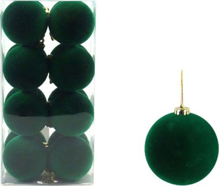 SET PALLINE DI NATALE FLOCCATE 16PZ SFERA 4CM PER ALBERO DECORAZIONI NATALIZIE ORNAMENTO - 6