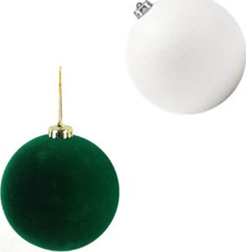 SET PALLINE DI NATALE FLOCCATE 30PZ SFERA 2CM PER ALBERO DECORAZIONI NATALIZIE ORNAMENTO - 1