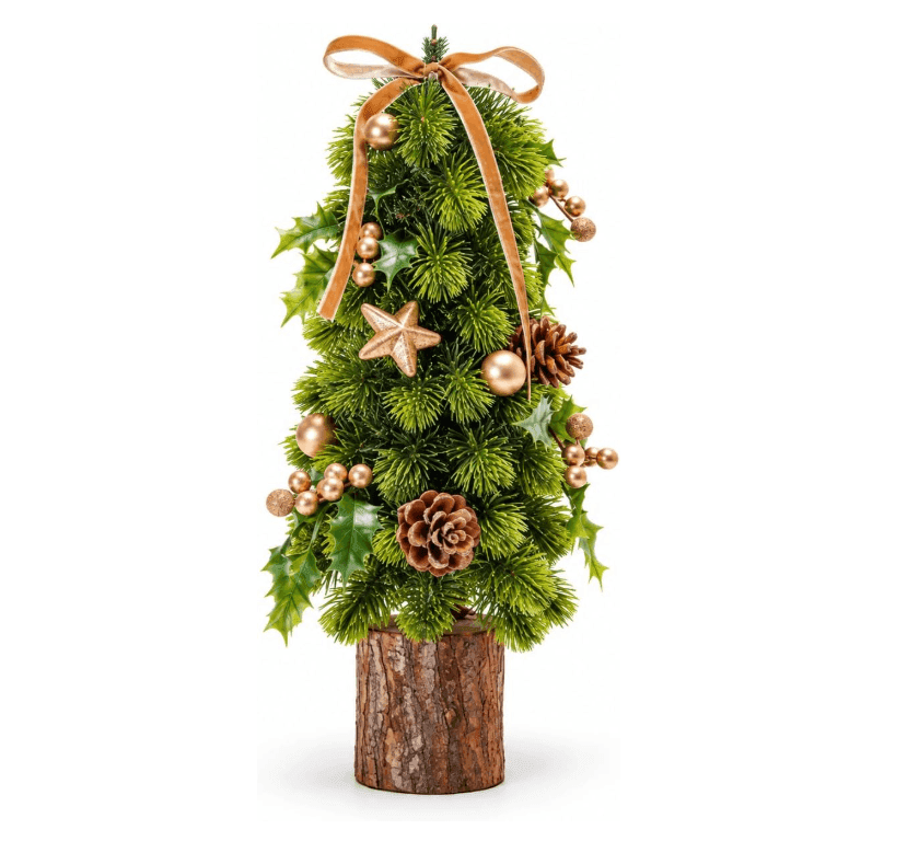 Cartospedia - Albero di Natale Piccolo in PVC da Tavolo con Decorazioni, 20 x 45 cm (636719) - 3