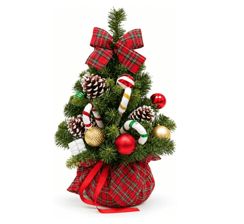 Cartospedia - Albero di Natale Piccolo in PVC da Tavolo con Decorazioni Incluse, 60 cm (CEN88045) - 2