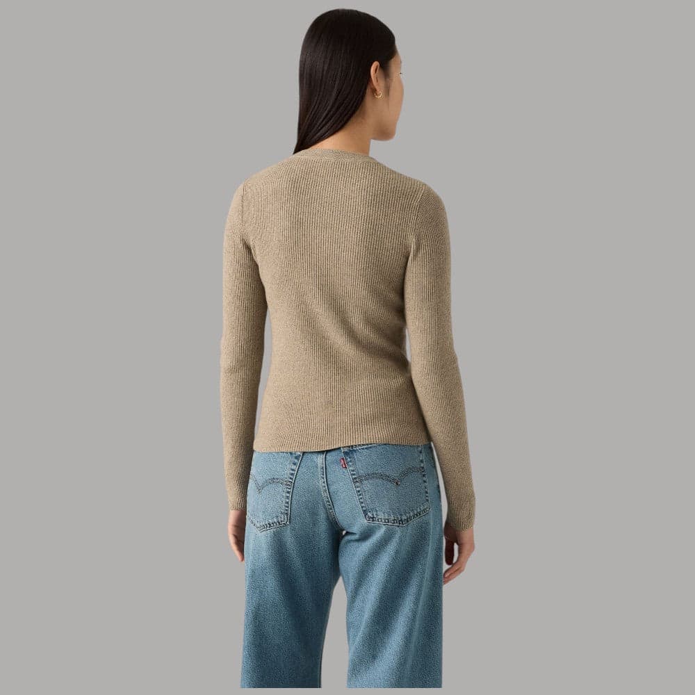 Maglia girocollo Levi's a coste slim Taupe - 8