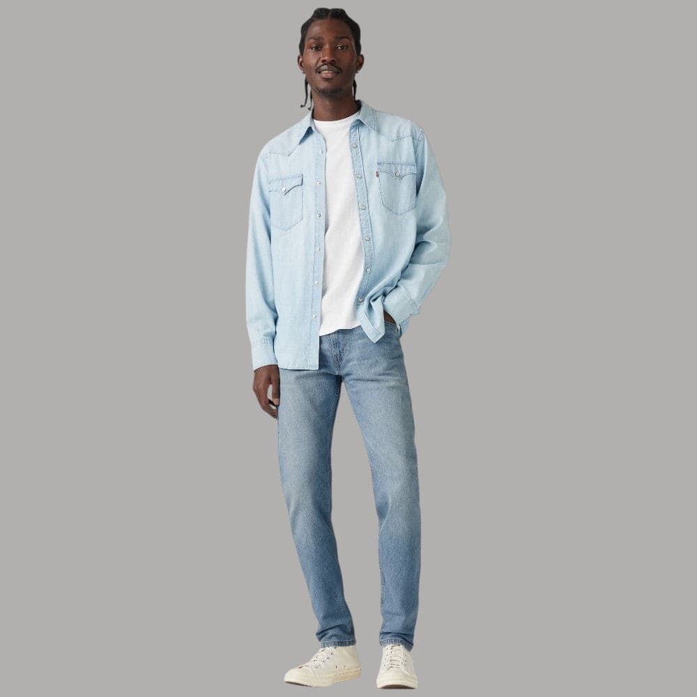 Jeans Levi's 512 slim tapered in cotone blu - 3