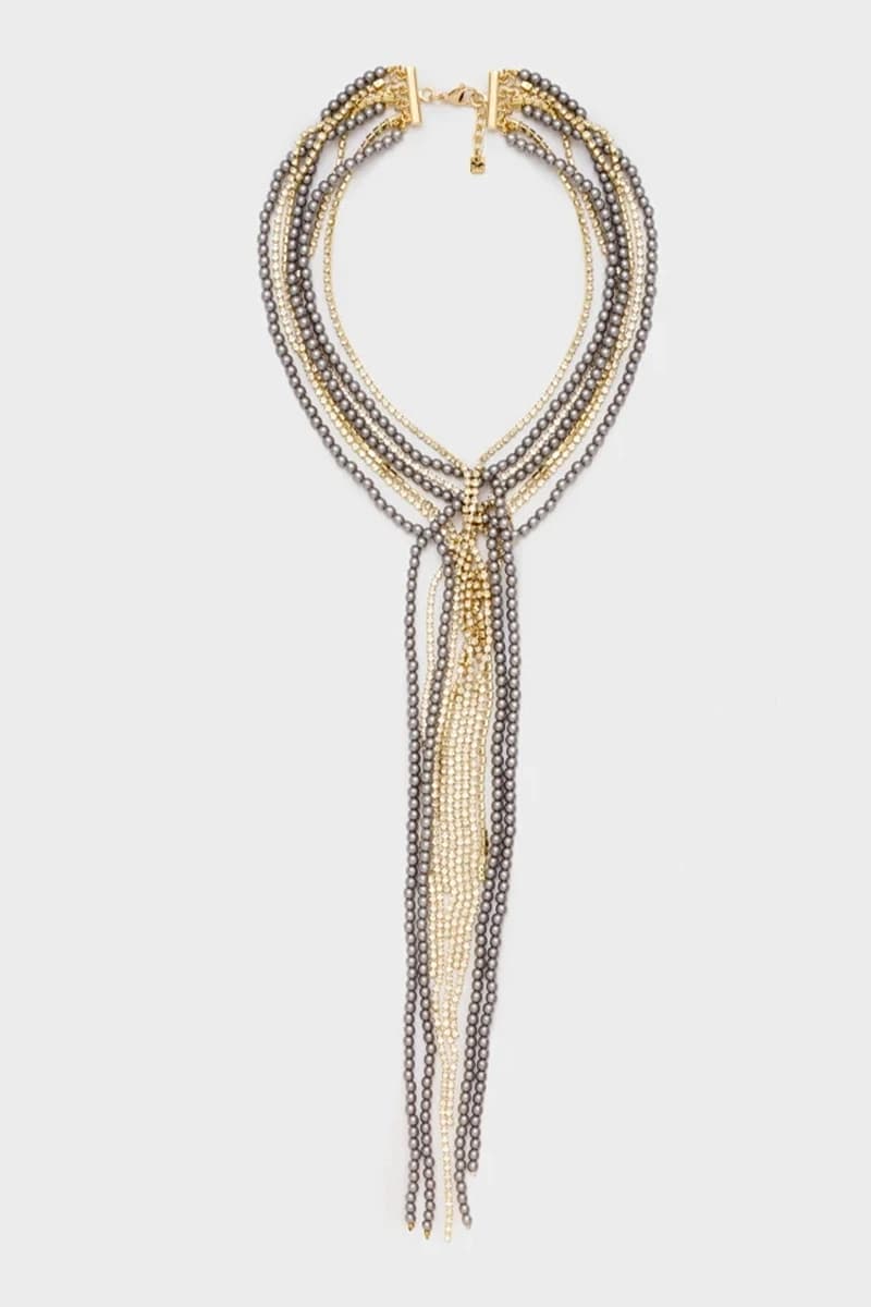 Collana Emi lunga con frange e perle | NALÌ - 2