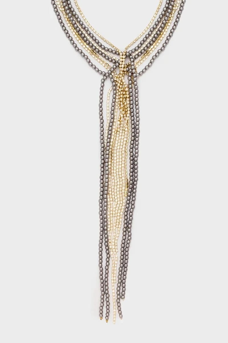 Collana Emi lunga con frange e perle | NALÌ - 3