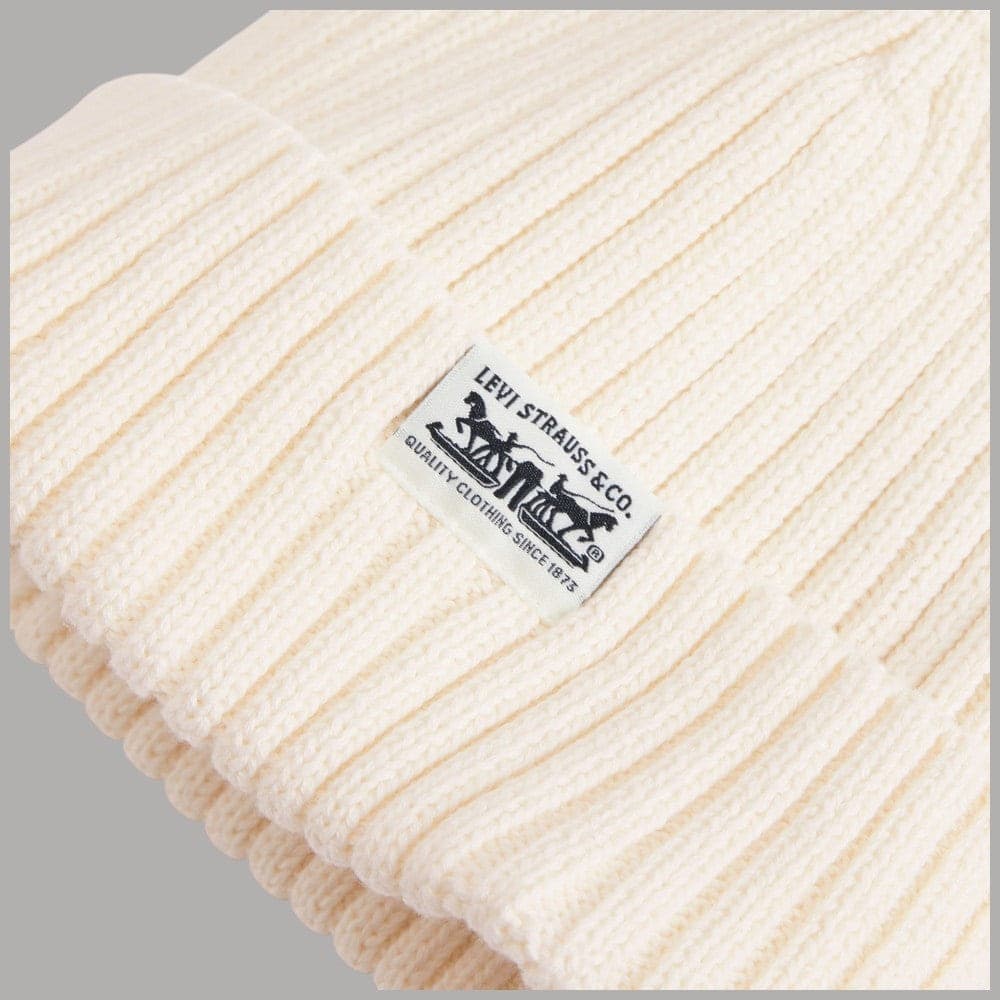 Berretto Levi's Sunset in cotone a coste bianco - 2