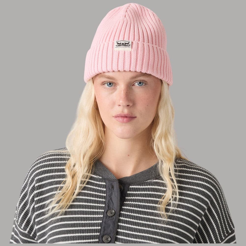 Berretto Levi's Sunset in cotone a coste bianco - 8
