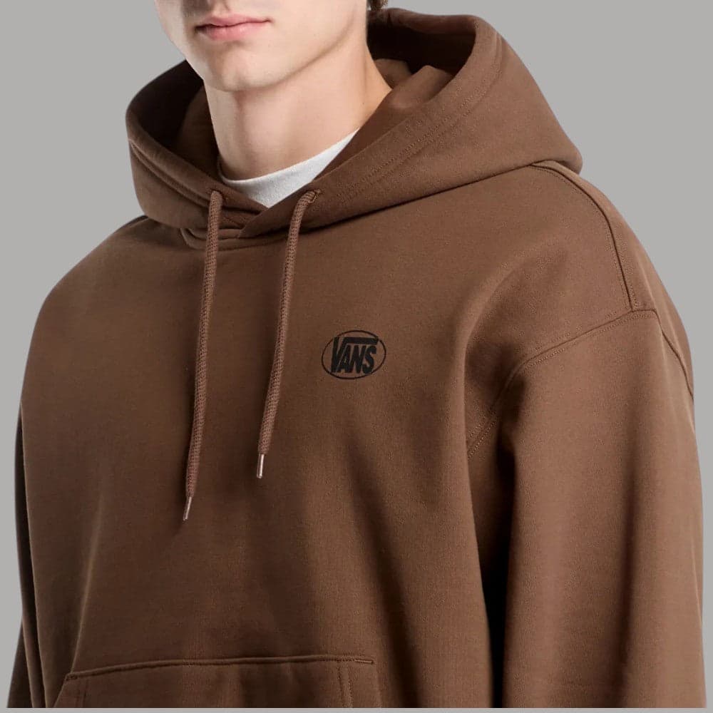 Felpa Vans Oval Logo oversize con cappuccio Marrone - 2