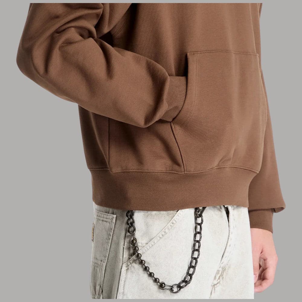 Felpa Vans Oval Logo oversize con cappuccio Marrone - 3