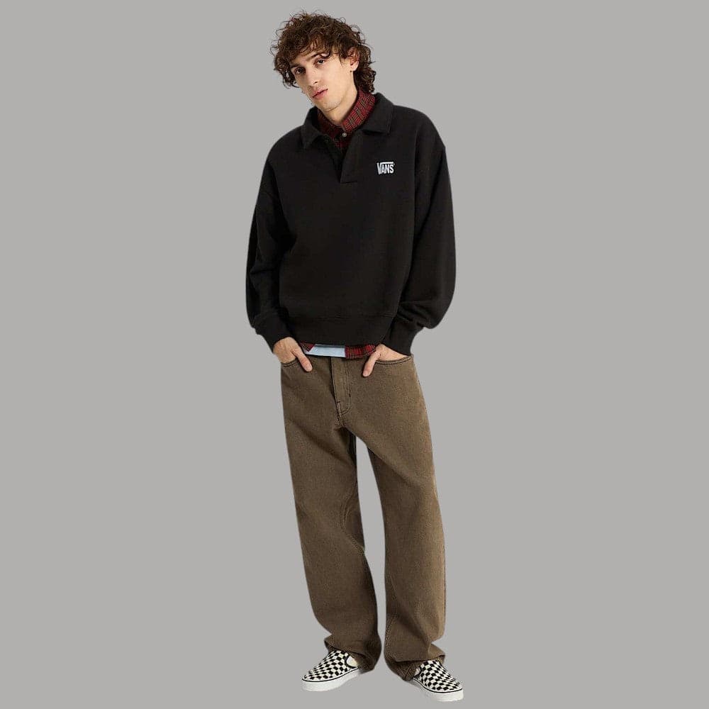 Polo Vans Fleece Pullover con logo ricamato - 4