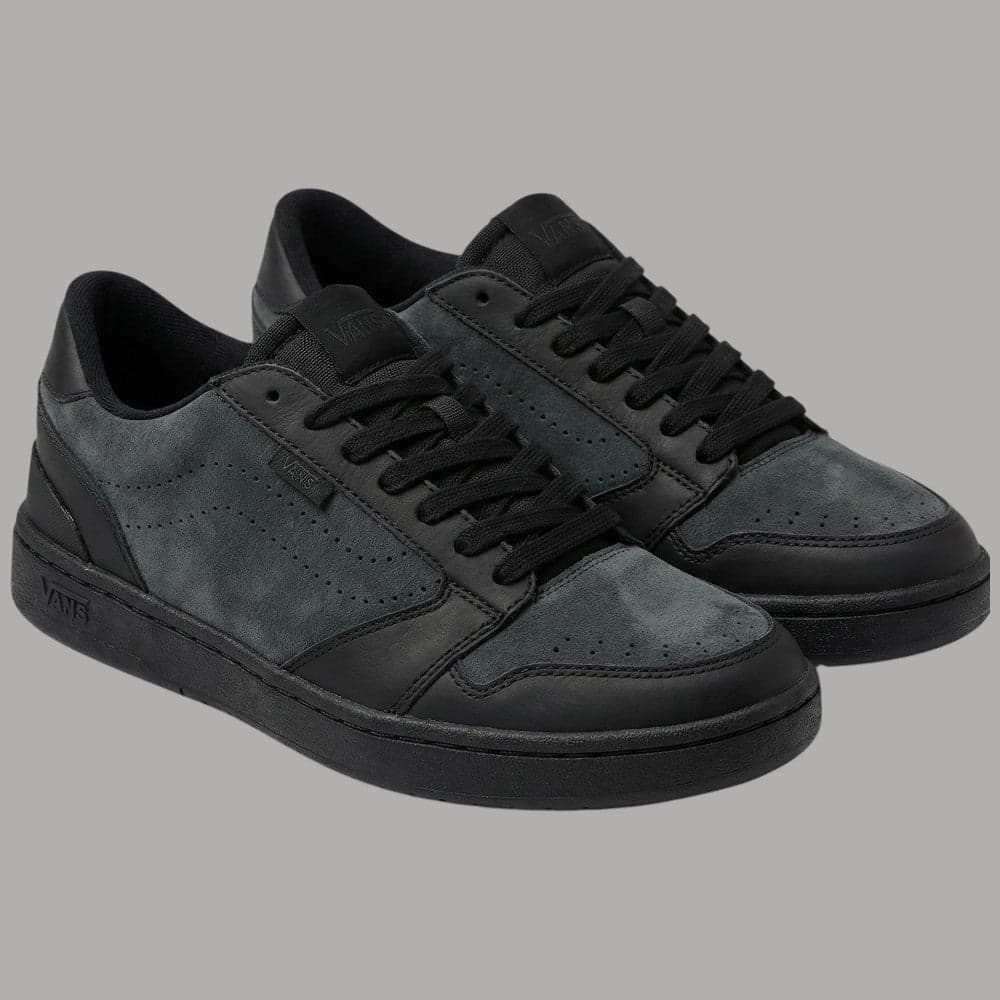 Sneakers Vans Court Low in pelle Nero Grigio - 2