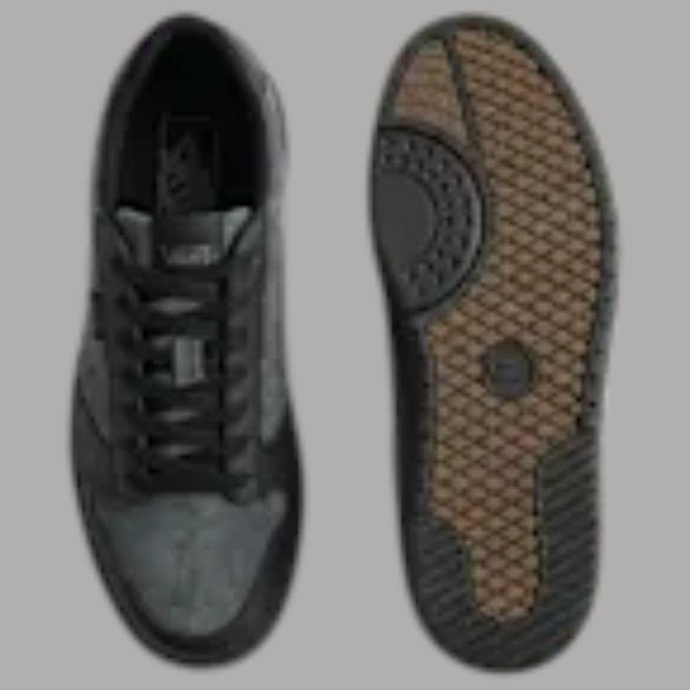 Sneakers Vans Court Low in pelle Nero Grigio - 4