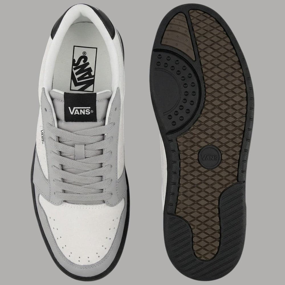 Sneakers Vans Court Low in pelle grigio bianco - 4