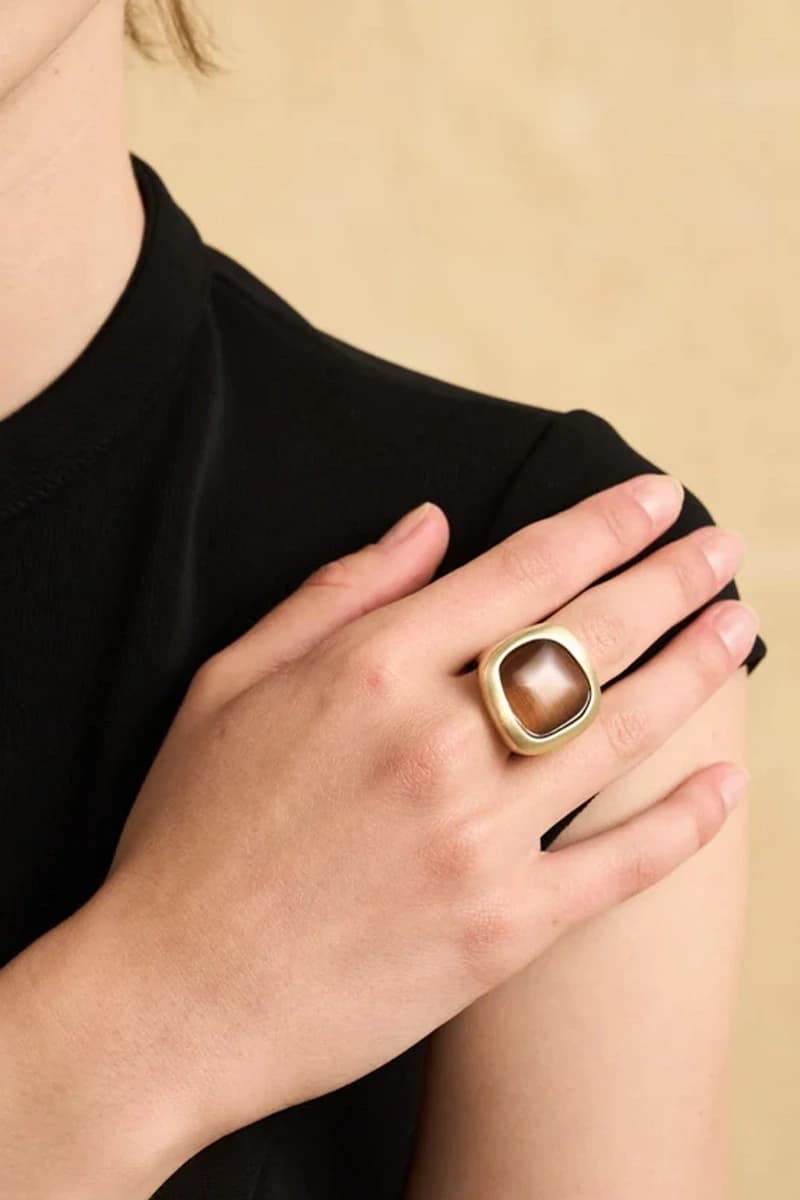 Anello Pia con pietra | NALÌ