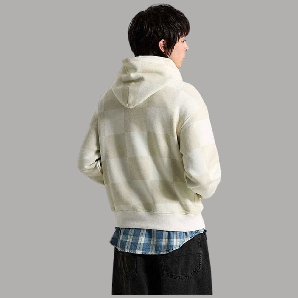 Felpa con cappuccio Vans Stretch Logo Checkerboard Beige - 4