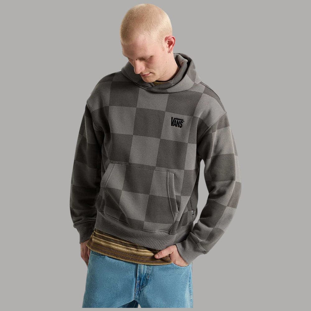 Felpa con cappuccio Vans Stretch Logo Checkerboard Beige - 6