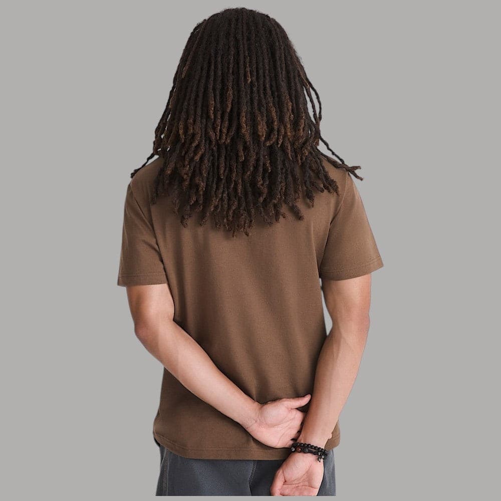 T-shirt Vans New Left Chest Marrone in cotone - 3