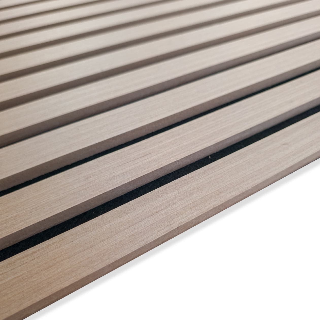 Pannello acustico a lamelli in vero legno di Rovere bronzato, fibra di legno e feltro – 12 × 600 × 2900 mm – 1,74 m² - 8