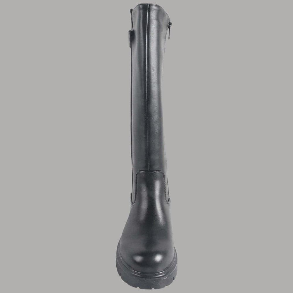 Stivale alto YNot Studio con suola dentellata nero - 4