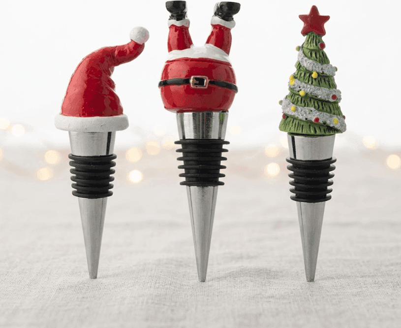Cartospedia - 3 pezzi Tappi Bottiglia Natale Decorativi Con Sigillo Ermetico - 3