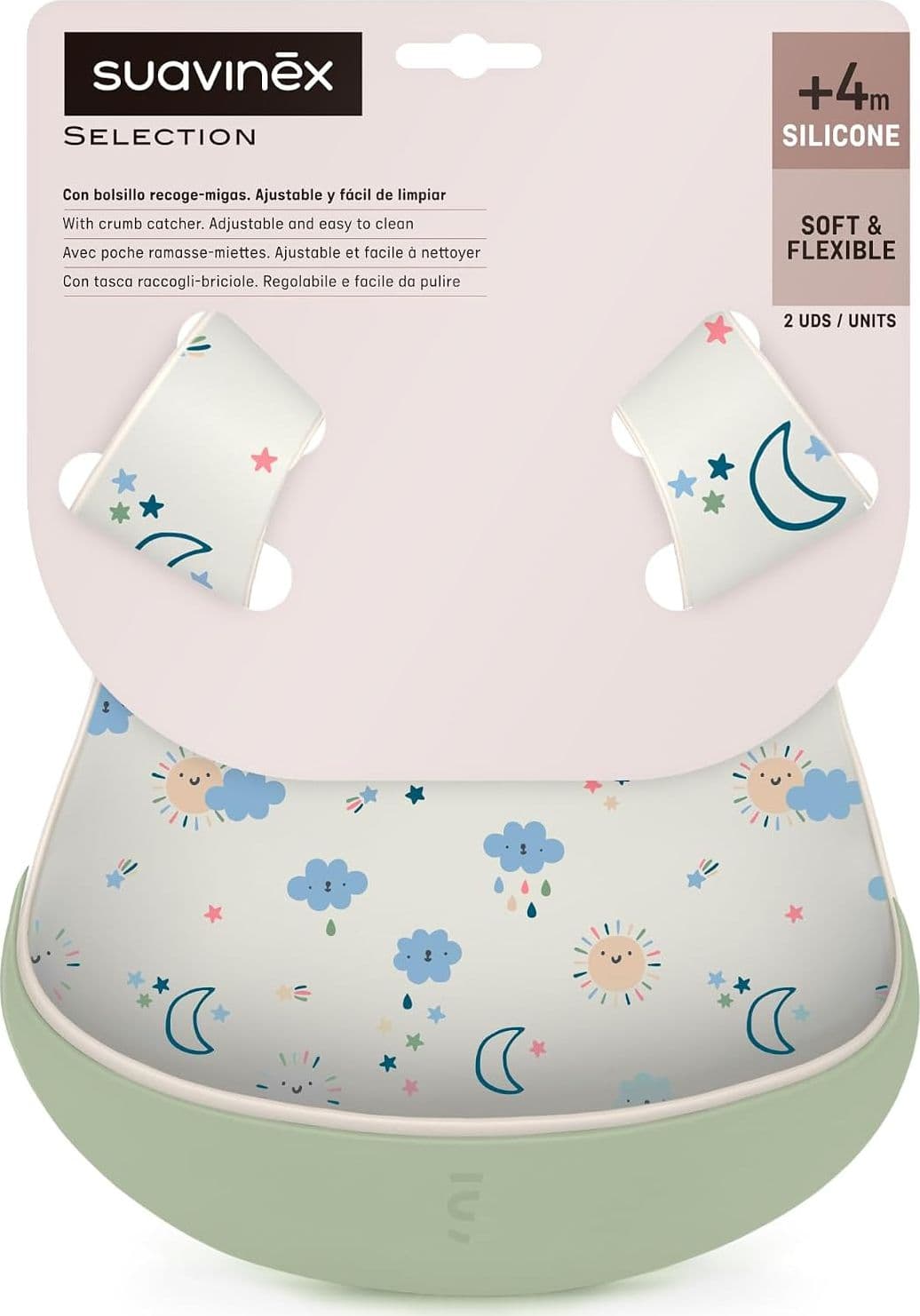 Suavinex - Confezione da 2 Bavaglini in Silicone - 3