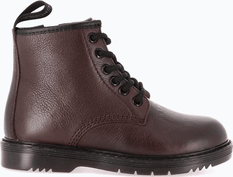 Anfibi bimba con lacci e zip dal 26 al 38 Nero e Bordeaux Grunland Junior - 2
