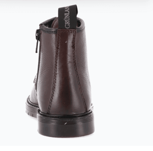 Anfibi bimba con lacci e zip dal 26 al 38 Nero e Bordeaux Grunland Junior - 10