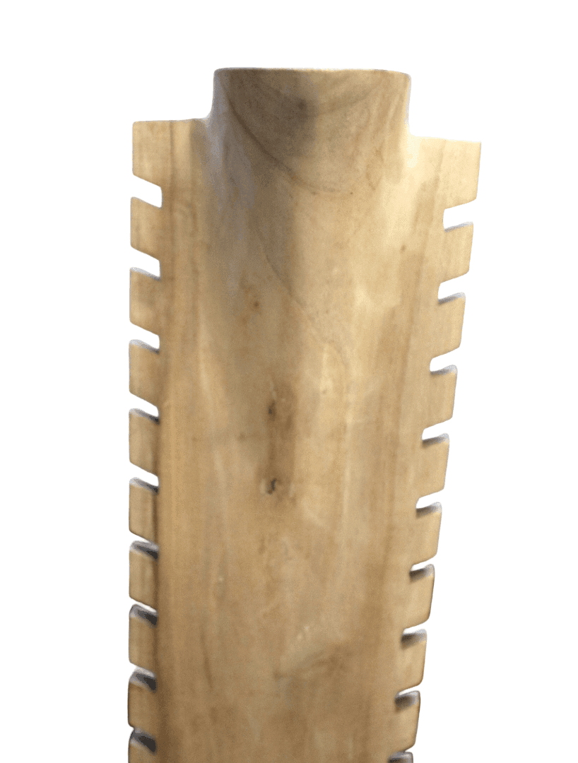 Porta Collane in Legno Naturale Fatto a Mano a Bali – Espositore Etnico per Gioielli e Collane - 5