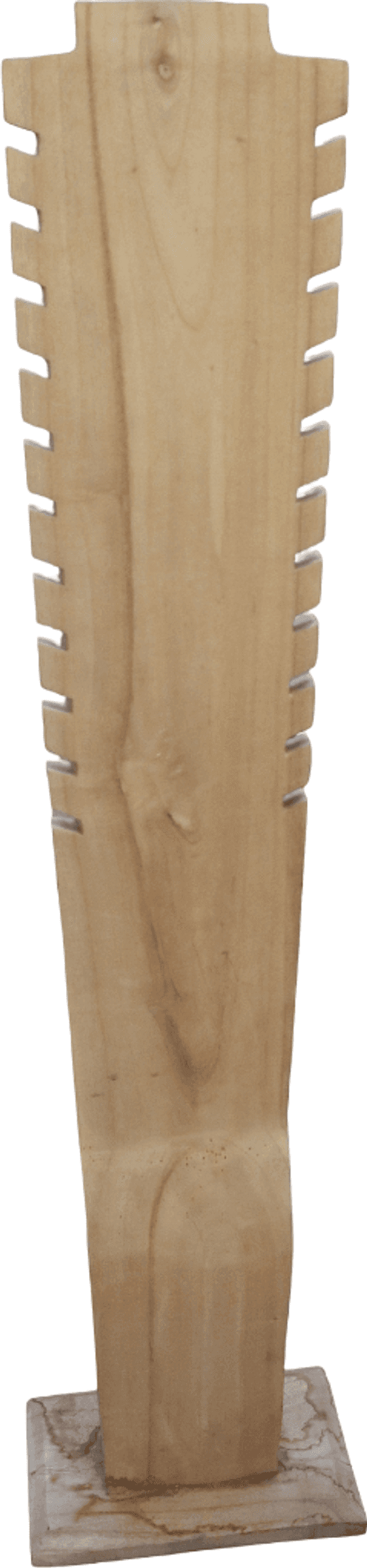 Porta Collane in Legno Naturale Fatto a Mano a Bali – Espositore Etnico per Gioielli e Collane - 7