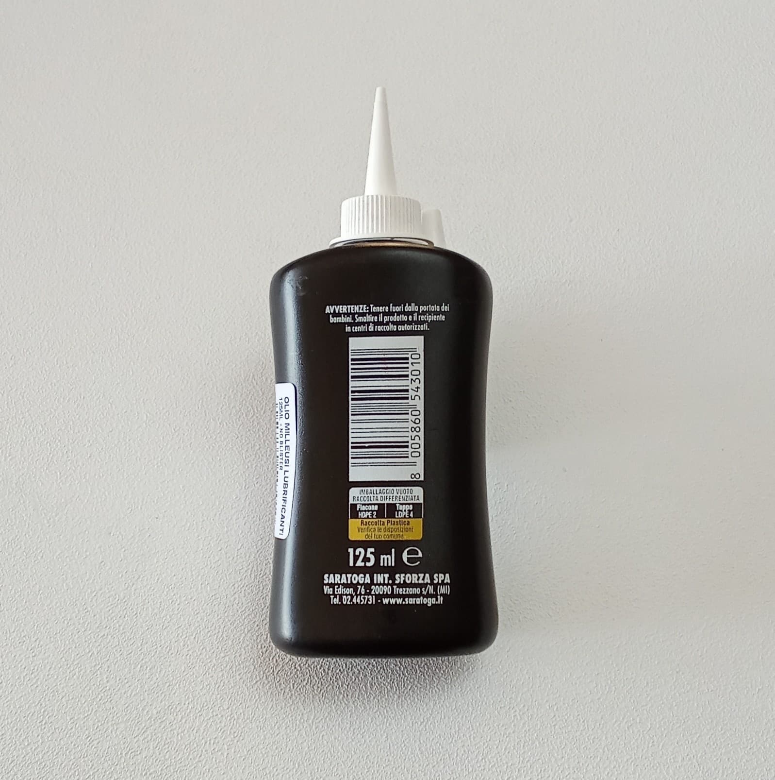 Saratoga 125ml olio milleusi lubrificante per macchine di precisione, armi, cerniere cardini, mulinelli - 2