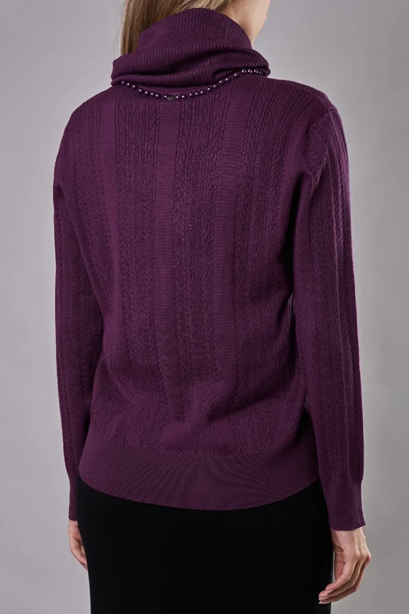 Maglia girocollo con collo removibile | VERDISSIMA Cosy - 9
