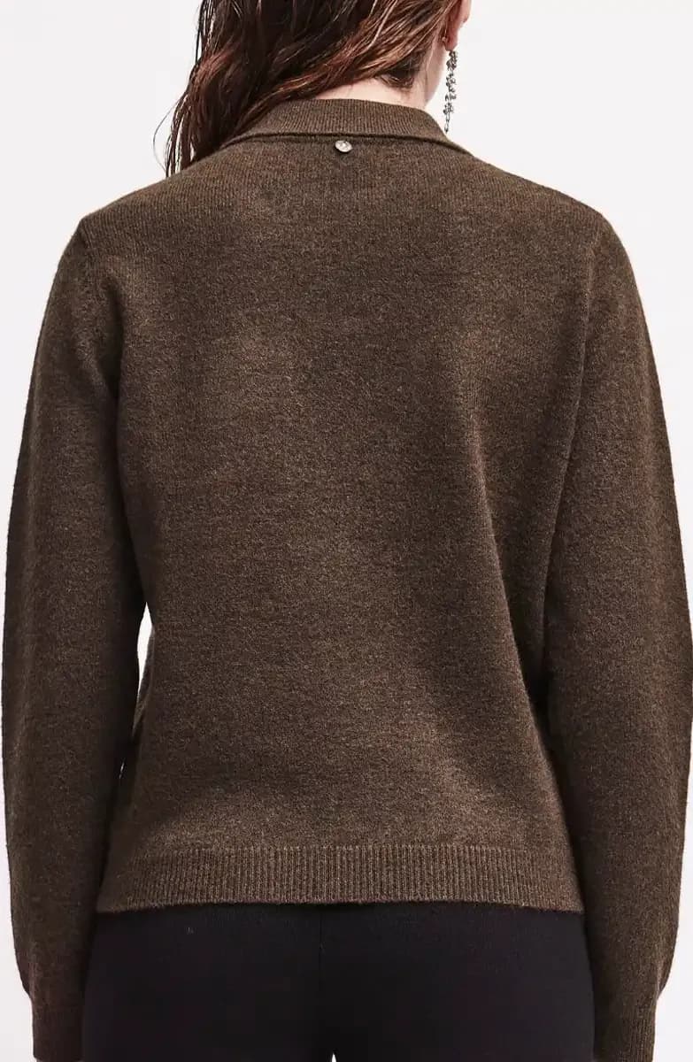 Maglia con colletto e tasche | VERDISSIMA Cosy - 3