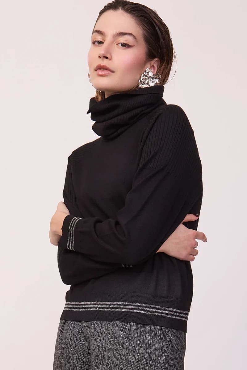 Maglia girocollo con collo removibile | VERDISSIMA Cosy - 2