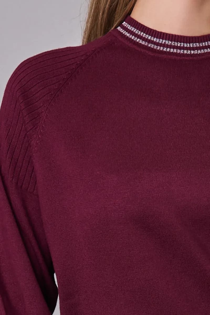 Maglia girocollo con collo removibile | VERDISSIMA Cosy - 12