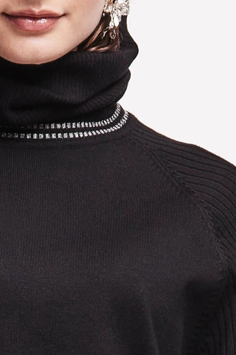 Maglia girocollo con collo removibile | VERDISSIMA Cosy - 5
