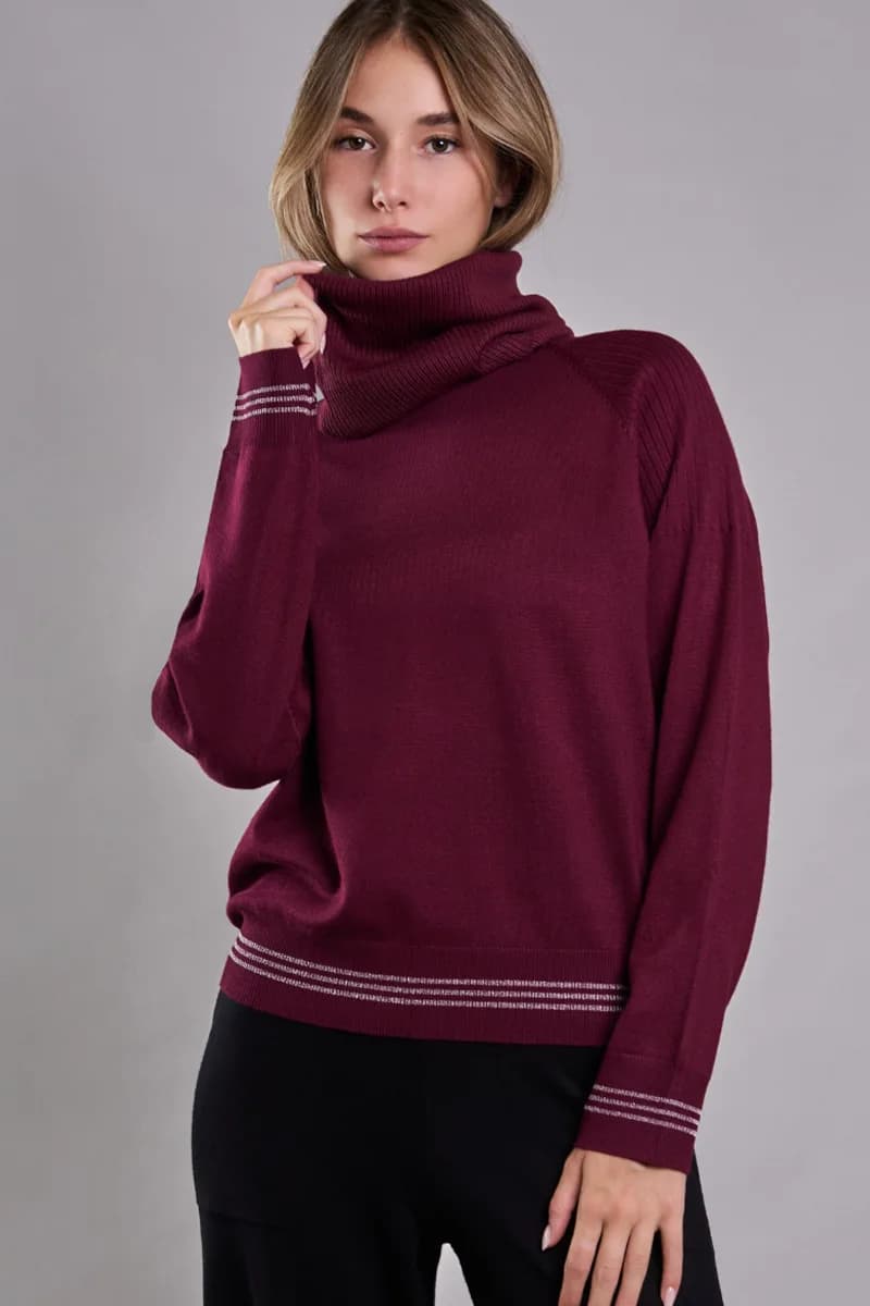Maglia girocollo con collo removibile | VERDISSIMA Cosy - 8