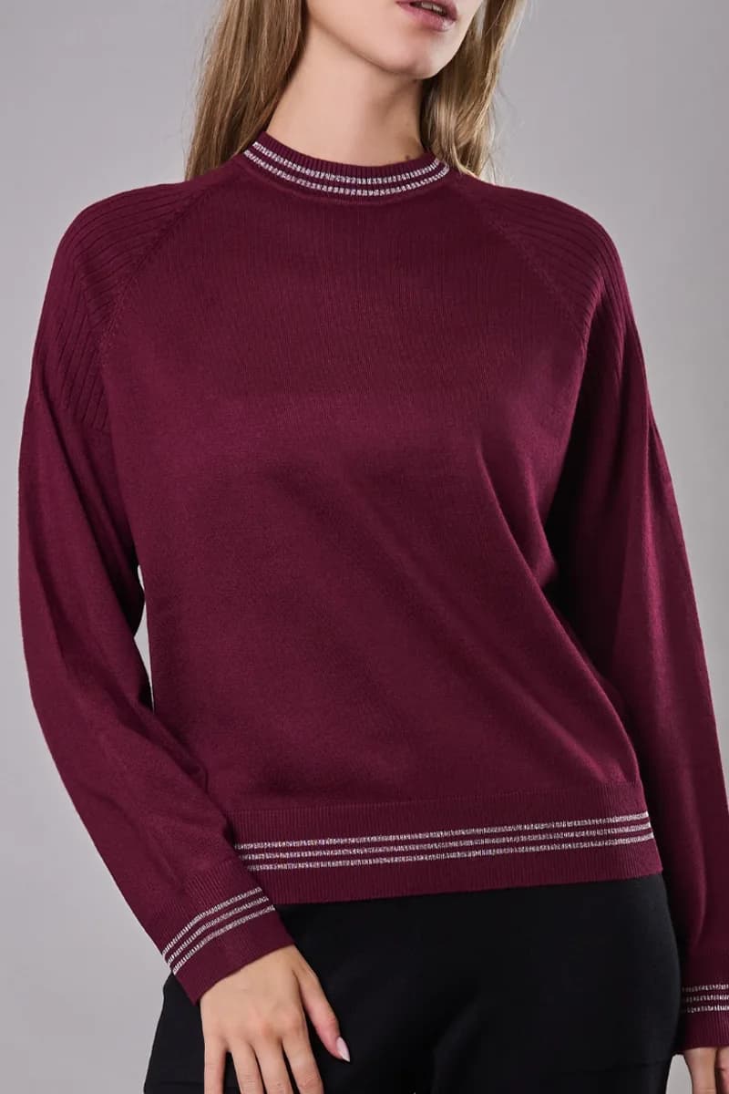 Maglia girocollo con collo removibile | VERDISSIMA Cosy - 9