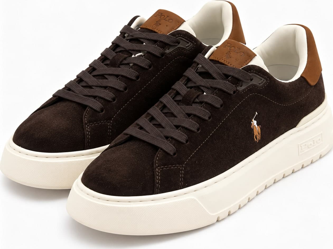 Scarpa moro Ralph lauren SUEDE/NUBUCK RLITE COURT SK L TL - 2