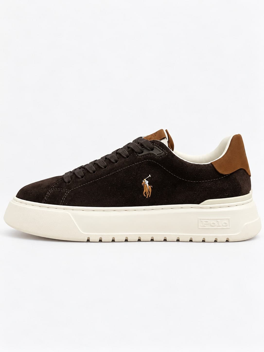 Scarpa moro Ralph lauren SUEDE/NUBUCK RLITE COURT SK L TL - 4