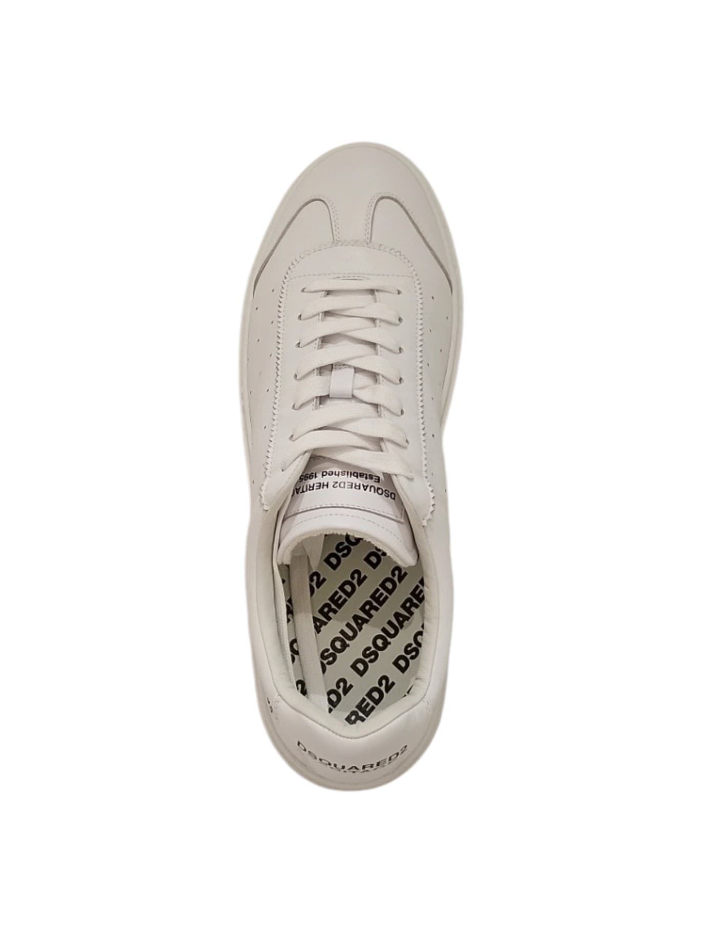 DSQUARED2  Sneakers Bianco in Pelle con Dettagli Eleganti - 4