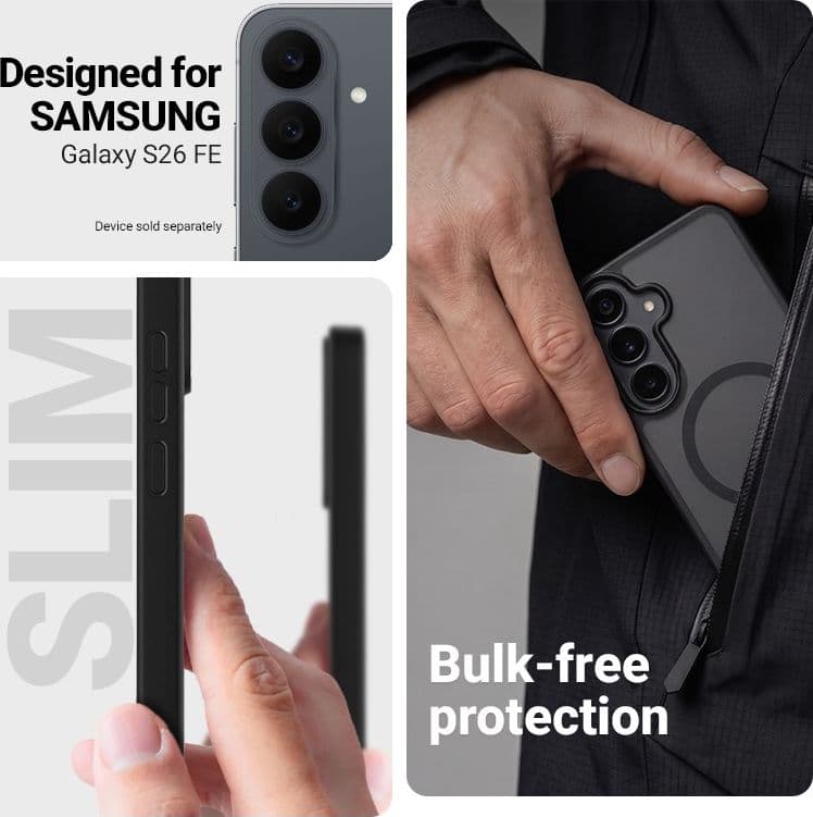 Crong Hybrid Matte Magnetic - MagSafe Case Samsung Galaxy S26 FE (Black) - 2